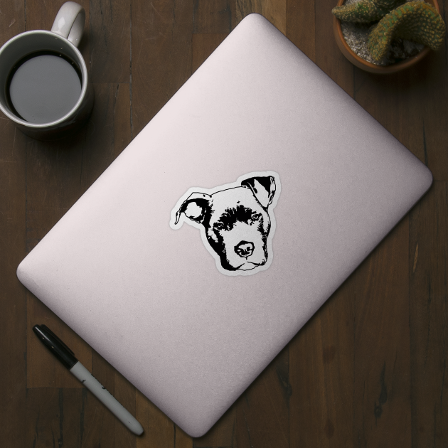 Staffordshire Bull Terrier Head by tribbledesign